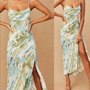 Green Tie Dye Maxi Dress